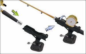 Fishing Rod Holder for inflatables and float tubes